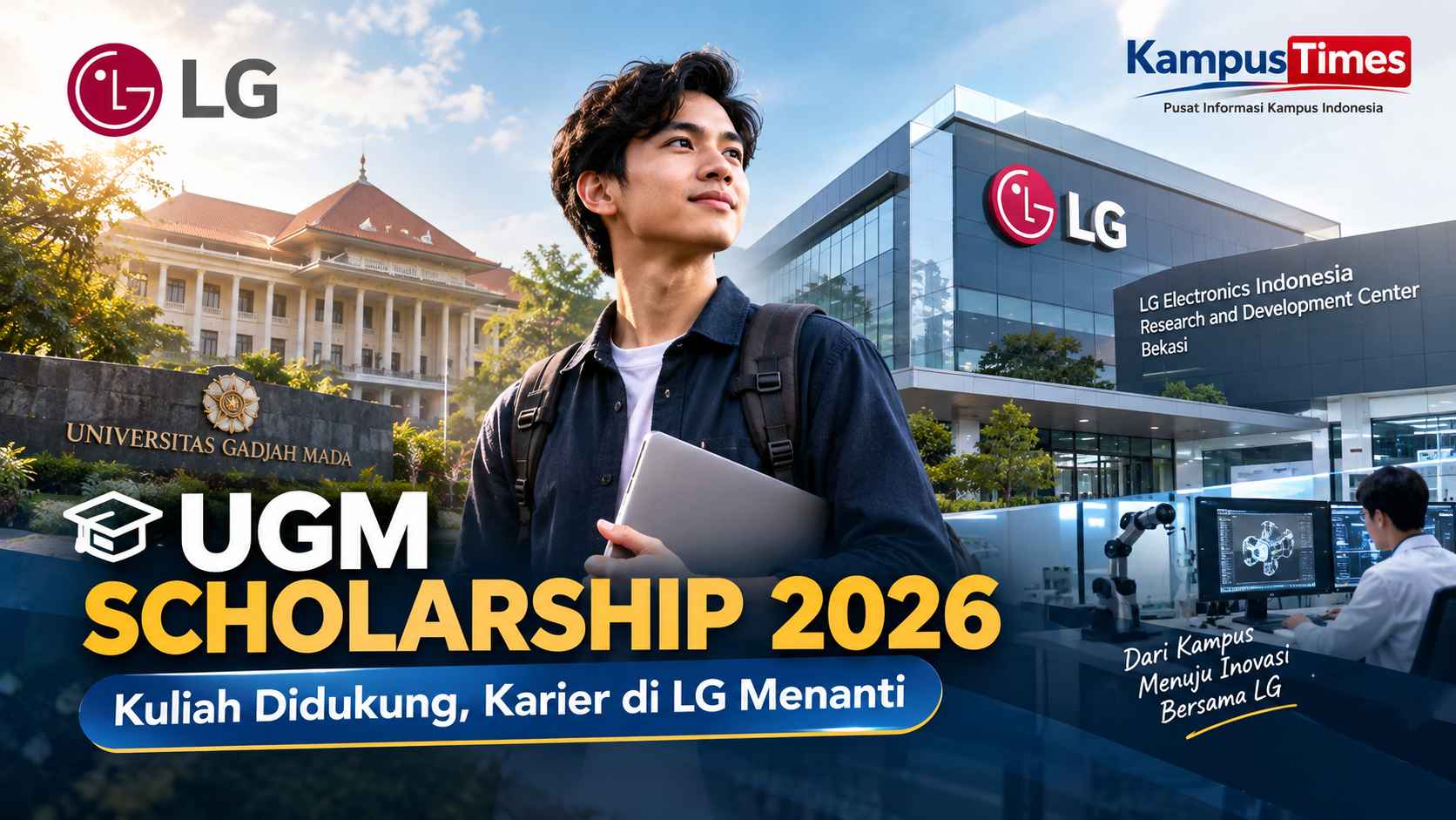 Beasiswa UGM Scholarship Program 2026, Ada Uang Saku dan Peluang Karier di LG