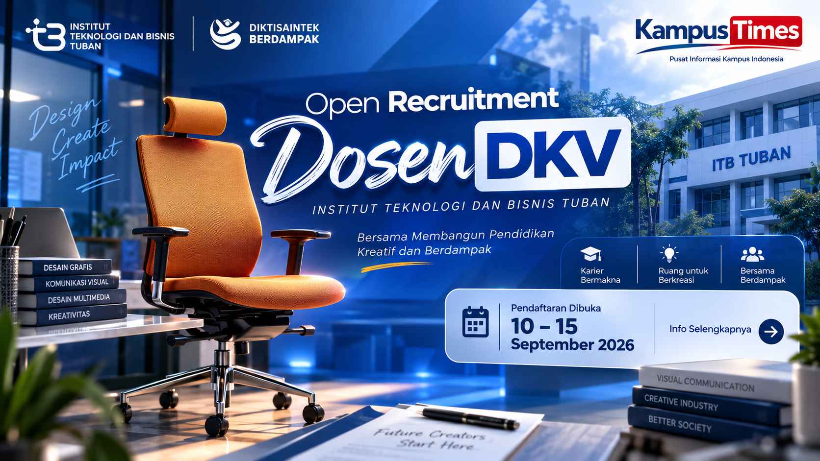 Lowongan Dosen DKV ITB Tuban 2026, Syarat dan Cara Daftar