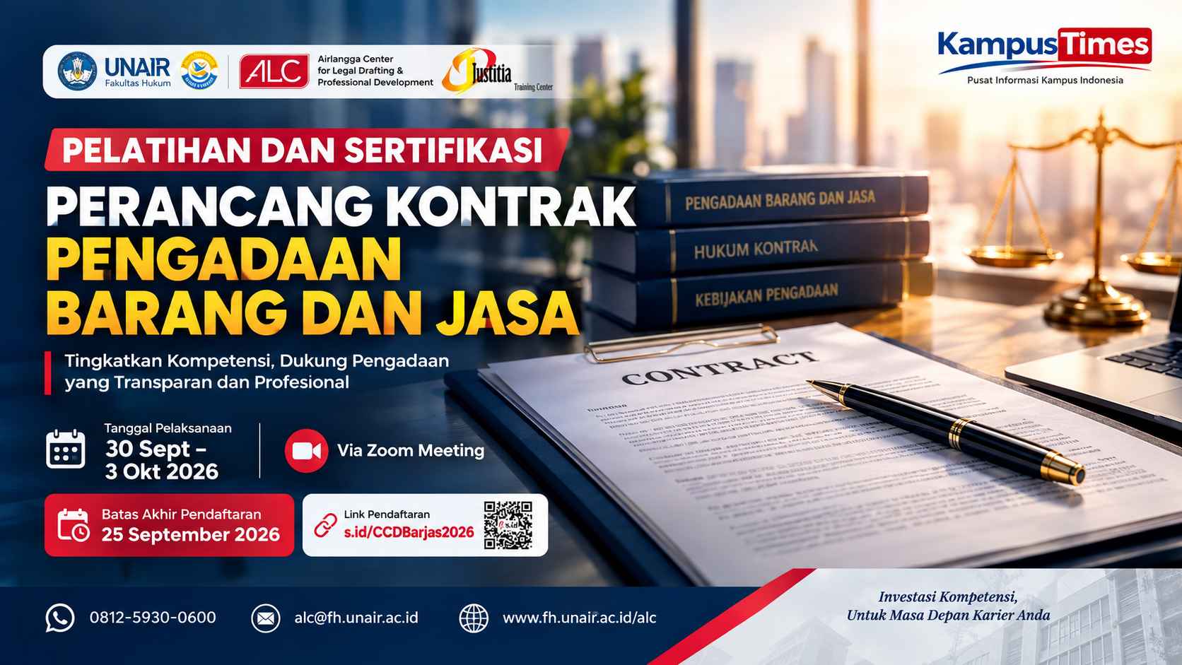 Pelatihan dan Sertifikasi Perancang Kontrak Pengadaan Barang dan Jasa, Cek Jadwal dan Biayanya