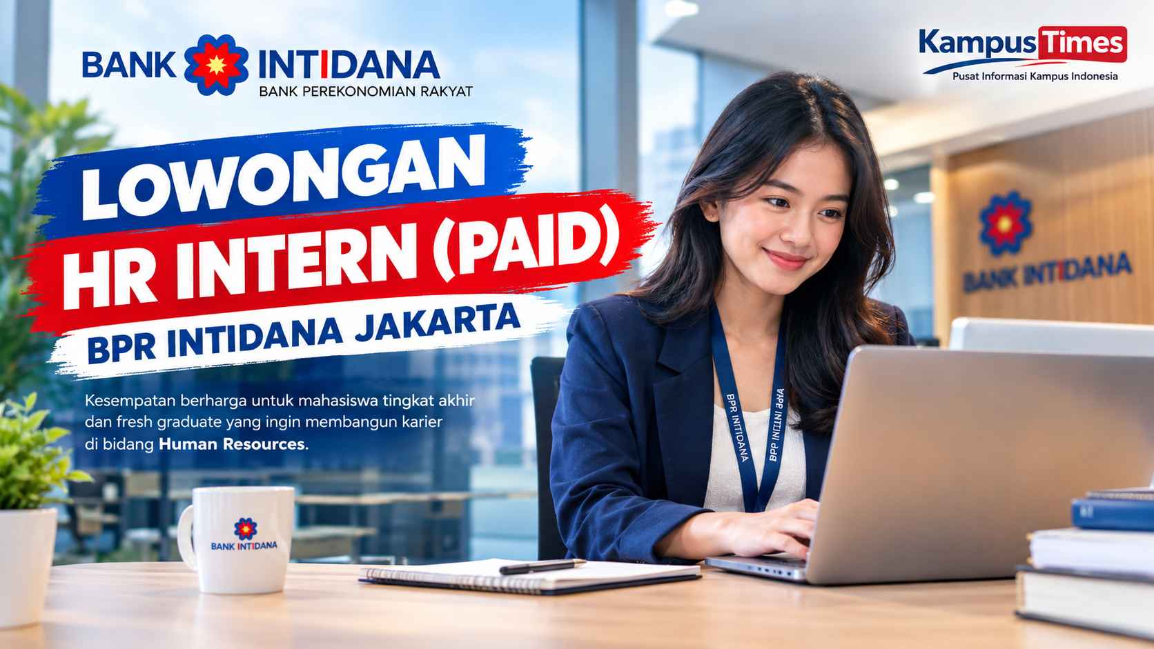 Lowongan HR Intern BPR Intidana Jakarta 2026, Terbuka untuk Fresh Graduate