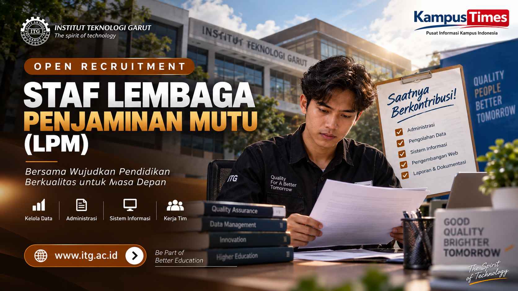 Lowongan Staf LPM ITG 2026 Dibuka, Cek Syarat dan Cara Lamar