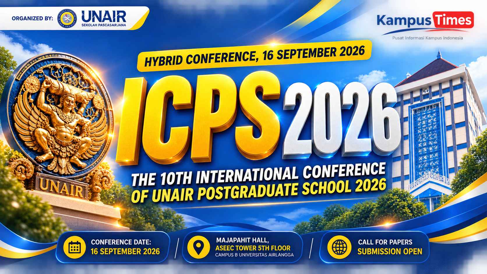 ICPS 2026 UNAIR Buka Call for Papers, Catat Jadwal dan Biayanya